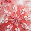 12" Acrylic Peppermint Snowflake Large Ornament
