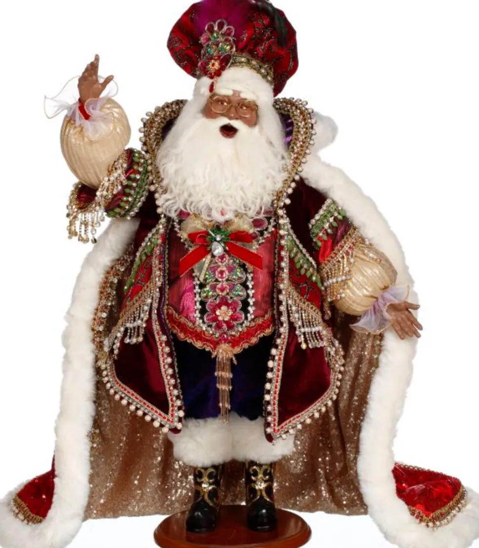 23.5" African American Christmas Jewel Santa - Mark Roberts