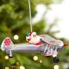 Animated Tree Topper, Black Santa's Biplane Circles The Tree