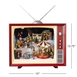 15" Antique Animated TV