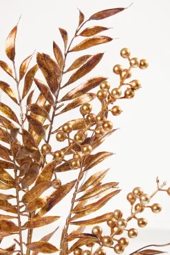 30" Antique Gold Pepperberry Stem