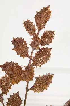 22" Antique Gold Shimmer Holly