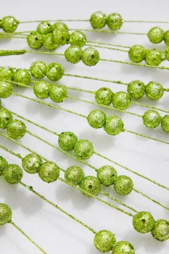 33” Apple Green Glitter Berry Spray