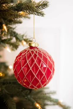 4” Ball Glass Ornament - Set of 4