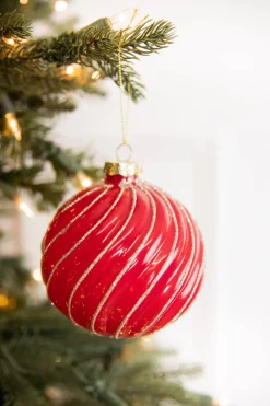 4” Ball Glass Ornament - Set of 4