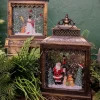 11" Battery Operated Lighted Musical Spinning Water Globe with Holiday Scene and Timer