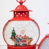 11.5" Battery Operated Lighted Spinning Water Globe with Holiday Design