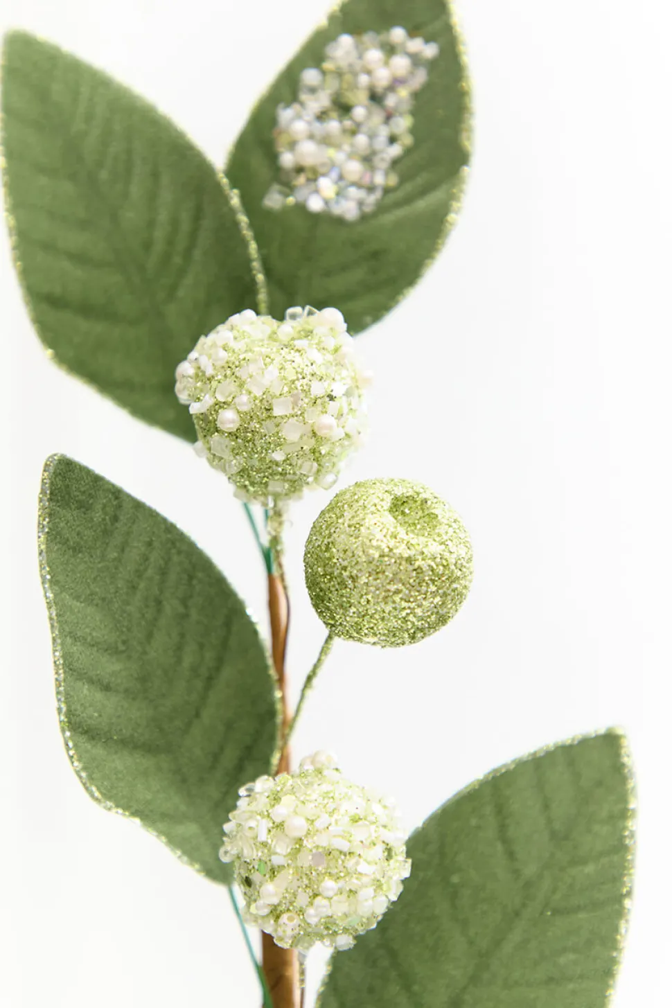 30" Beaded Apple Berry Glitter Spray