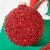 6" Beaded Red Glass Ornament