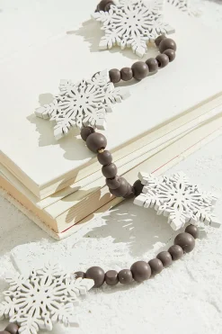 48" Beaded Snowflake Garland