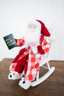 16” Bedtime Sitting Santa in Pajamas
