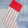 Beige Stocking with Red Stripes