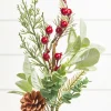 18" Berry and Holly Pine Pick