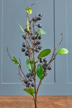 32" Berry Branch Spray - Black