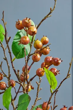 32" Berry Branch Spray - Chestnut