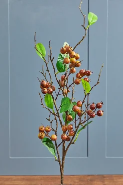 32" Berry Branch Spray - Chestnut