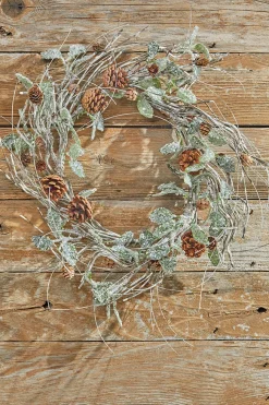 20” Birch/Leaf/Pinecone Wreath