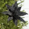 24" Black Velvet Poinsettia Stem