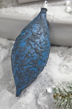 7" Blue Drop Ornament