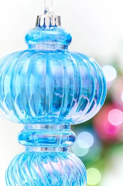 10" Blue Iridescent Chandelier Ornament