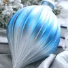 6” Blue & Silver Drop Ornament
