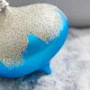 5" Blue Silver Onion Ornament