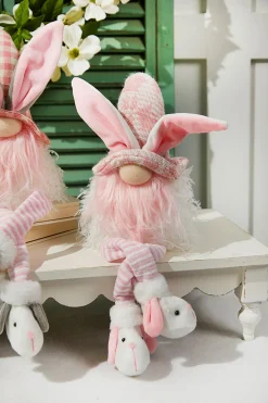 20” B/O Lighted Easter Bunny Gnome Shelf Sitter