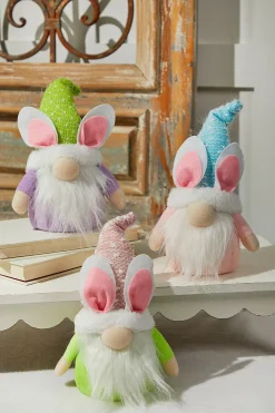 10.2” B/O Lighted Plush Easter Bunny Gnome Figurine