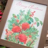 15” Botanical "Merry Christmas" Sign