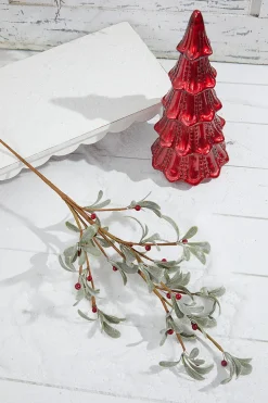 29” Boxwood Berry Spray - Red & Green