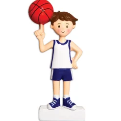 4" Boy Basketball Player Customizable Ornament