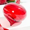 5"-6" Bright Red Glass Ornament