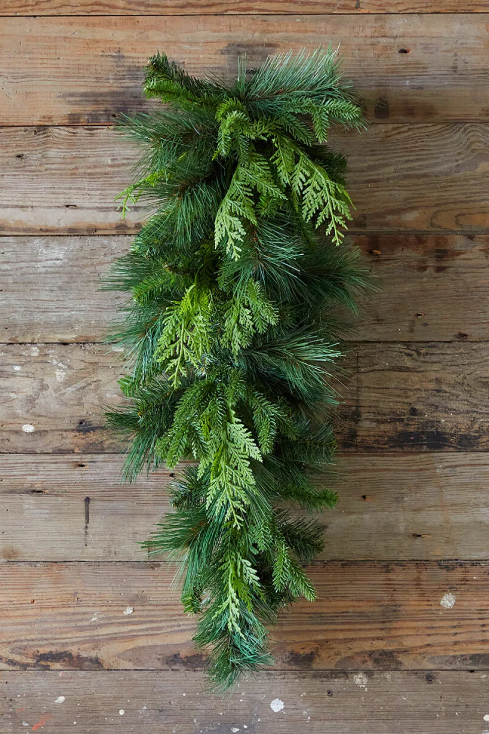 29" Bristle Pine With Natural Touch Evergreen Teardrop