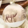 5" - 6" Bronze & Glitter Moose Glass Ornament