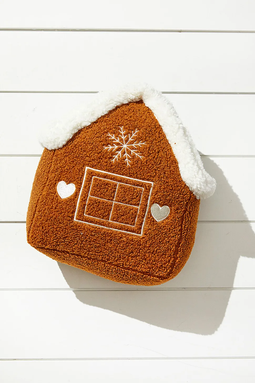 Brown Gingerbread House Pillow