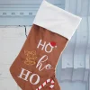 Brown Stocking with Ho Ho Ho
