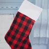 Buffalo Check Stocking with White Trim