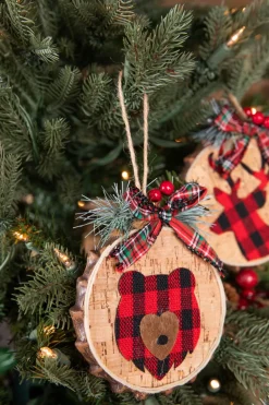 6” Buffalo Plaid Animal Ornament