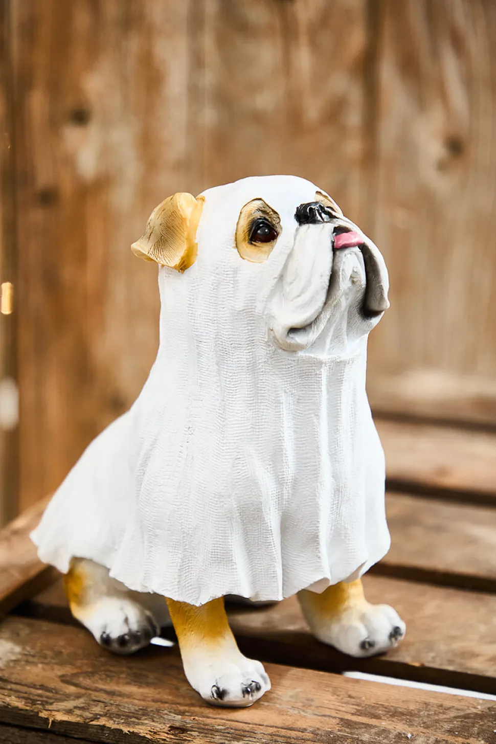 9" Bulldog Ghost Tabletop Halloween Figure