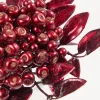 14" Burgundy Berry Bunch Metallic Stem