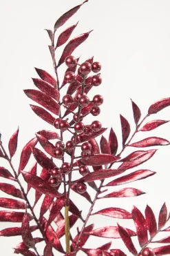 30" Burgundy Metallic Pepperberry Stem