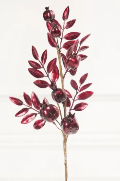 26" Burgundy Metallic Pomegranate Stem