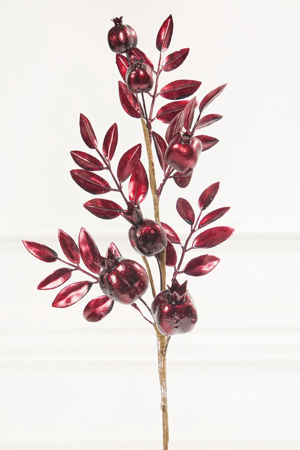 26" Burgundy Metallic Pomegranate Stem