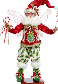 21" Candycane Holly Fairy on Base - Mark Roberts