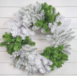 30” Caprico Green & White Wreath