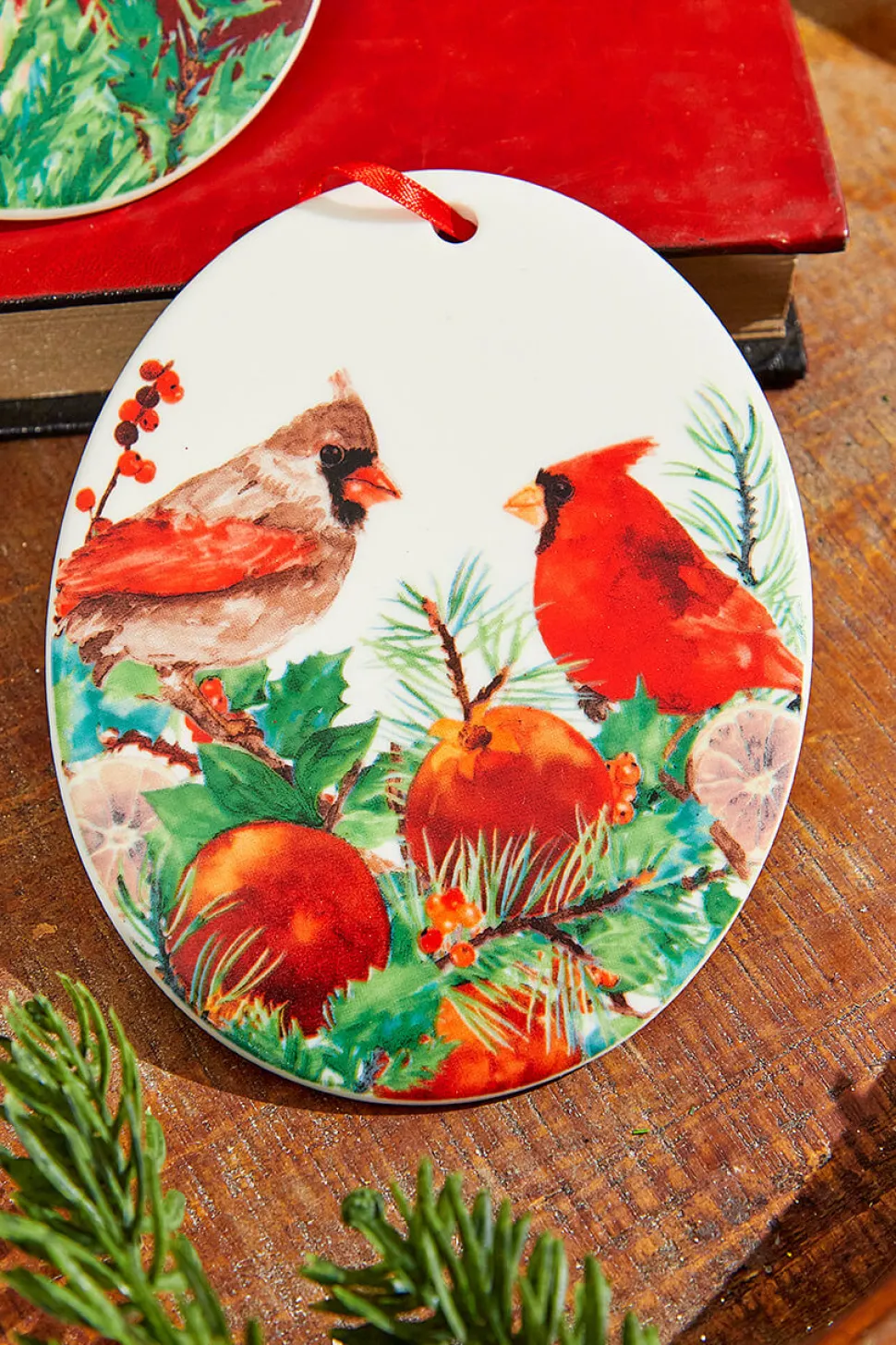 5" Cardinal Ceramic Ornament