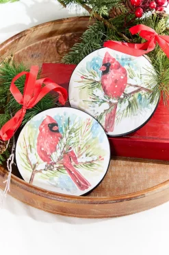 5.75" Cardinal & Pine Ornament
