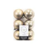 Cashmere Brown Assorted 6cm Shatterproof - Set of 12