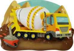 3.5" Cement Truck Customizable Ornament
