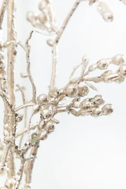 56.5" Champagne Glitter Berry Weeping Spray